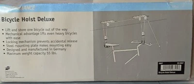 Performance Bicycle Hoist Deluxe - 55Lbs Capacity New In Box 81049 Black  - Image 1 of 4