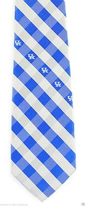 Kentucky Wildcats Men's Necktie College University Logo Checks Blue Neck Tie - Picture 1 of 3
