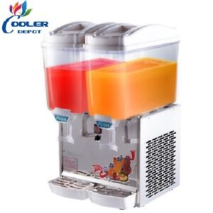 2 Compartment Beverage Juice Drink Dispenser Machine Agua Fresca Model Bd2