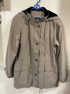 Jacqueline Ferrar Womens Coat Sz Large Removable Hood & Lining EUC All-Weather - Picture 1 of 8