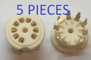 B9A ENCHUFES PCB HECHOS EN JAPÓN - TUBO PASADORES CHAPADOS EN ORO 5 PIEZAS - Imagen 1 de 3