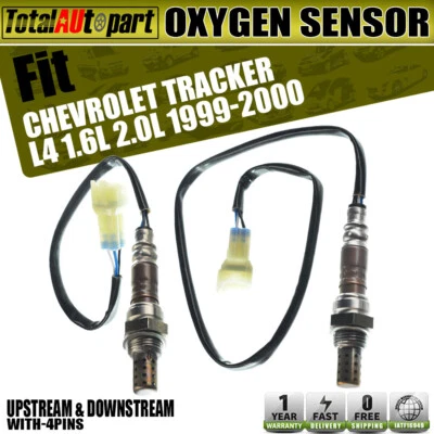 2x Oxygen Sensor for Chevrolet Tracker 1999-2000 1.6L 2.0L Upstream & Downstream - Image 1 of 4