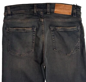 $475 NEW ITALIAN JEANS 5 POCKET PANTS TELERIA ZED VERO UOMO 38 SLIM STRETCH - Picture 1 of 11