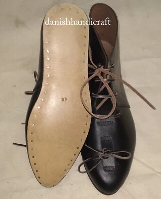 Medieval reenactment boots Handmade leather boots Fantasy cosplay boots - Image 1 of 4