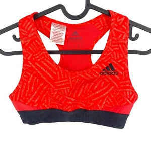 Adidas Climacool Tech Fit Red Sports Bra Size 11 - 12 Years - Picture 1 of 7