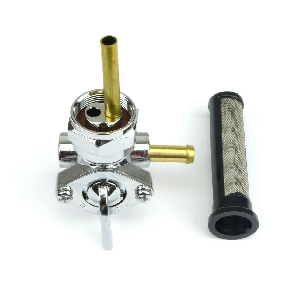 Válvula de combustible 2FastMoto Petcock 22 mm rosca 5/16" - cromada para Harley 62167-81 Foto 1 de 4