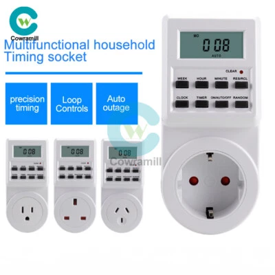 Digital Timer Switch Plug-in Socket Electric Plug-in Programmable Power Socket - Imagen 1 de 4
