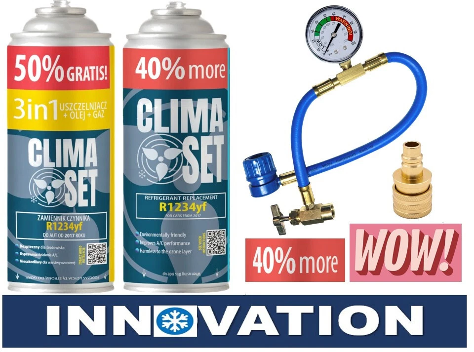 Klima 3in1 Kältemittel R1234yf Öl Dichtmittel Kabel Klimaanlage Großhandelspaket - Bild 1 von 4