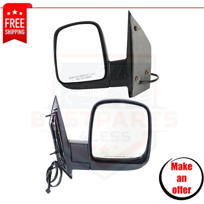 Espejos retrovisores eléctricos, plegables manuales, negros texturizados para Chevrolet Express 3500 2003-2007 Foto 1 de 4
