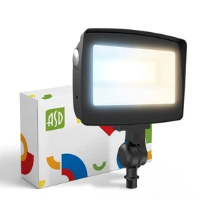 ASD LED Flood Light Outdoor Dusk to Dawn Lighting Knuckle Mount Security Ligh... - Picture 1 of 7