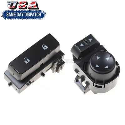 Interruptor de espejo de bloqueo de puerta izquierda para GMC Sierra Chevrolet Silverado 1500 2500 Foto 1 de 4