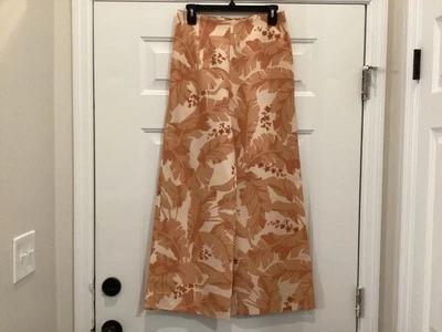 Мягкое окружение брюки женщин Sz S Grand сад широкие ноги оранжевый цветочный - Изображение 1 из 4