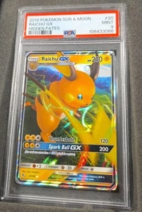 Pokemon Karte Raichu GX 20 Sonne & Mond Hidden Fates #20 Graded PSA 9 MINT 20/68 - Bild 1 von 3