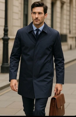 J.Crew Mac дождевик мужской размер XL темно-синий Stormwear водонепроницаемый скрепленный шов куртка б/у в отличном состоянии - Изображение 1 из 4