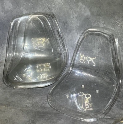 Juego de 4 sillas de plástico acrílico transparente asientos de comedor modernos SOLO (sin bases) Foto 1 de 4