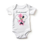 Body neonato personalizzato MINNIE con nome per bambina 