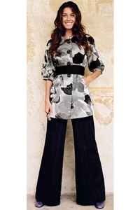 0 Chaqueta Abrigo Anthropologie Elevenses Negro Gris Floral "Flashbulb Overcoat" - Imagen 1 de 10