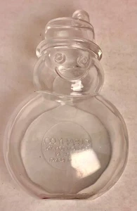 Vintage Leahey Klar Kunststoff Weihnachtsschmuck Schneemann - Bild 1 von 4