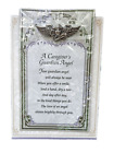 Hallmark PIN Vintage GUARDIAN ANGEL Art Nouveau Style PEWTER w GREETING CARD NEW