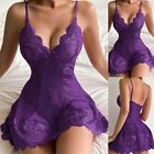 Women Fashion Floral Lace Cover Up Suit Scallop Trim Slip With Thong Women