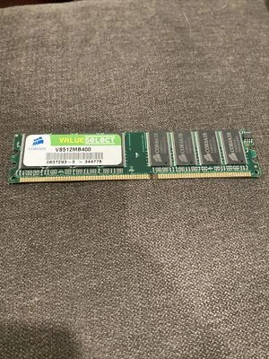 Corsair PC-3200 (DDR-400) 512 MB DIMM 400 MHz PC-3200 DDR Memory (VS512MB400) - Image 1 of 3