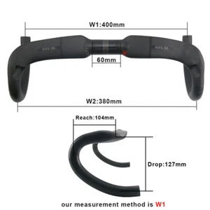 1-1/4"Racing Bike Carbon Handlebar Inner Routing Road Bicycle Drop Bar USA Stock - Picture 1 of 25