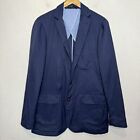 Lands' End Classic Clothing Navy Blue Blazer Men’s 38 Regular Cotton Two Button