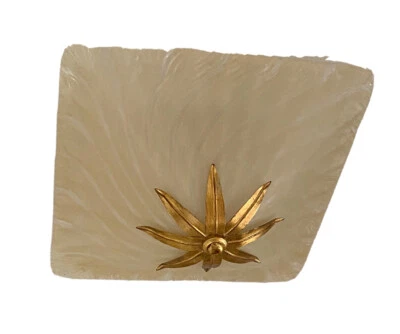 MURANO Art Glass Tole  Semi Flush Mount Chandelier Ceiling Light 14” Italian - Image 1 of 4