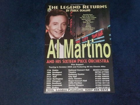 AL MARTINO SIGNED POSTER Cover