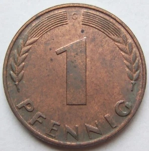 Moneda República Federal de Alemania 1 penique 1967 G en placa pulida - Imagen 1 de 2