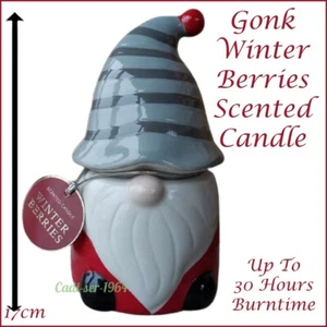 Gonk Shaped Winter Berries Scented Candle NEW - Picture 1 of 24