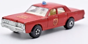 Matchbox Superfast #59 Mercury Fire Chief red. hood label. England Lesney - Picture 1 of 4