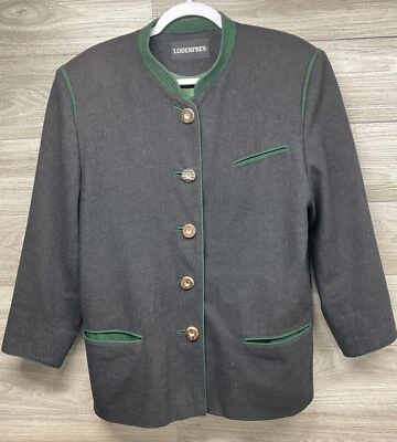 Chaqueta Blazer De Colección LodenFrey Mujer Gris Verde Talla 40 EE. UU. 8 Clásica Cottagecore Foto 1 de 4