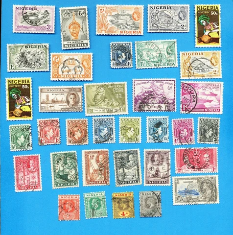 NIGERIA  - Scott  2 / / 305  - nice used lot - 1914-1974 Cover