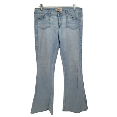 Vaqueros Hart Mujer 31 Azul Desteñido Pierna Ancha Lavado Claro Mezcla Algodón Años 90 Foto 1 de 4