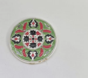 Vintage One Coaster Hand Made Ceramics Holy Land Decoration Art Home 3.5" Hebron - Picture 1 of 3