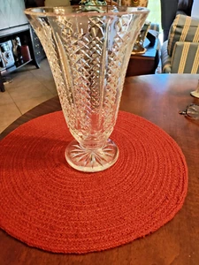 Jarrón Waterford Irlandés Cristal Patrón Hibernia 10" Alto - Excelente Estado - Imagen 1 de 4
