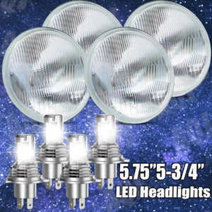 4PC DOT 5.75" 5-3/4" Round LED Headlights For Datsun 620 Pickup 1972-1974 - Foto 1 di 22