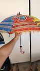 5 piece Lot Indian Decorative Hand Embroider Parasol Vintage Sun Shade Umbrella