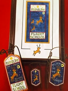 Rudolph Flight School - Believe in the Magic - Cross Stitch Chart - Picture 1 of 2