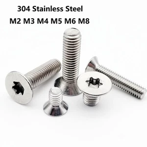 Tornillo plano contrahundido de seis lóbulos cabeza de torx de acero inoxidable M2-M8 304 - Imagen 1 de 6