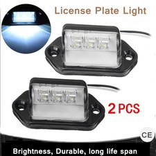 2x 12V 24V LED NUMBER LICENSE PLATE INTERIOR STEP LAMP BOAT RV VAN TRUCK TRAILER