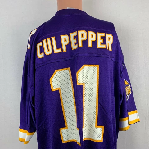Reebok Daunte Culpepper Minnesota Vikings Replica Jersey Vtg NFL Football XL Cover