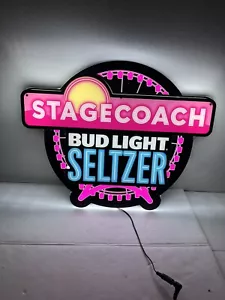 Stage Coach Country musical￼ Bud Light Seltzer LED sign 19 1/2”x 16 3/4” - Picture 1 of 7