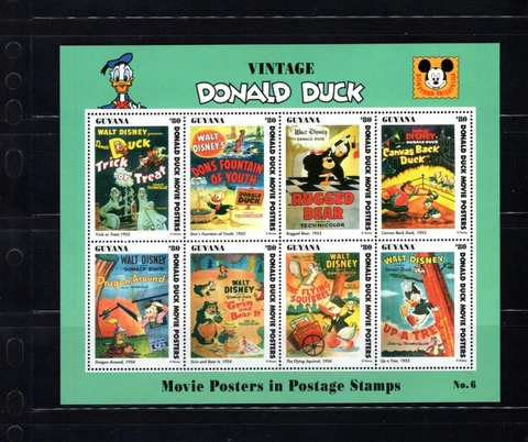 Guyana Disney 2775 Movie Posters VF MNH Sheet of 8  A2 Cover