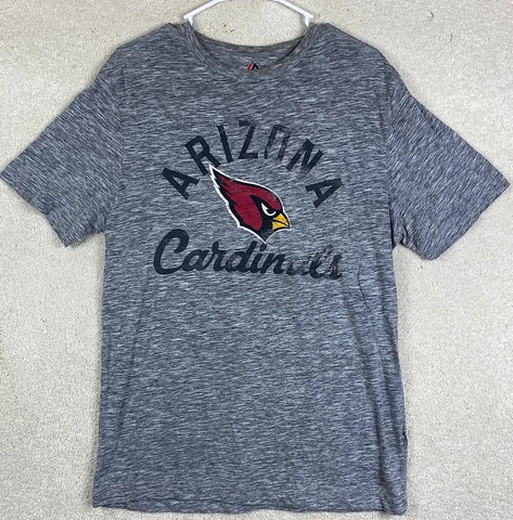 Arizona Cardinals Medium T Shirt NFL Adult Size Medium M Gray Short Sleeve Shirt Cover