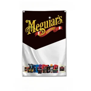 Meguiar's Garaje Pared Coche Moto Carreras Show Auto Reparación Taller Bandera - Imagen 1 de 19