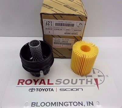 Elemento e tampa de filtro de óleo Toyota 4Runner FJ Cruiser Tundra 1GRFE original do fabricante - Imagem 1 de 4