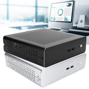 G60S HTPC Chassis Full Aluminum DCATX Power Supply MiniITX Case For Desktop C CB - Afbeelding 1 van 23