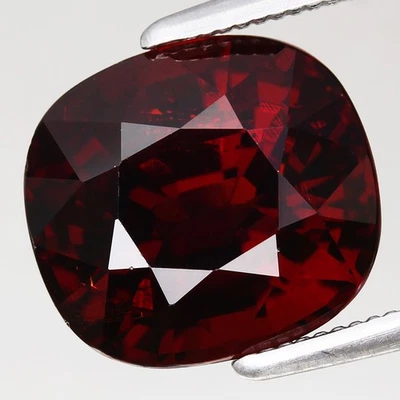 Fio Spessartite Vermelho Laranja Namíbia Natural Almofada 9,7x8,8mm 4,73ct - Imagem 1 de 4